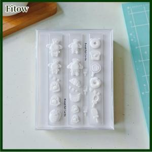 Fitow 3D Silicone Nail Mold Kitchen Cute Pet Bear Dog Cake Ice Cream Dessert Transparent Template DIY Design Nail Art Decoration