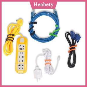 Heabety  5pcs Silicone Zip quan hệ thép lõi Silicone Xoắn quan hệ tái sử dụng cao su Xoắn quan hệ quan hệ cáp cho tổ chức