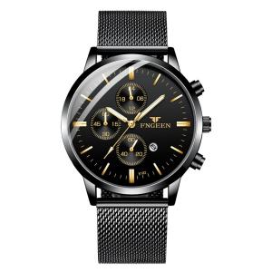 Jam Tangan Formal Kasual Pria Asli Tahan Air Quartz Analog Premium Original Fngeen New Model Fashion Import Terbaru Stainless Steel Titanium Anti Karat Kaca Tebal Anti Pecah Kalender Date Berfungsi Luminious Bercahaya Aksesoris Arloji Men Watches COD -J44
