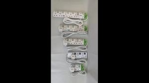 2M Extension Multiple Plug Adaptor Trailing Socket w Neon Universal Adapter Timer Travel Night Holder USB