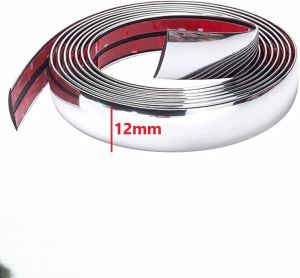 List Chrome Moulding Strip Silver Jendela Bumper Lis Pintu Mobil