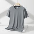 oversized bu tshirt lelaki Men t-Shirt Round Neck Short Sleeve T-Shirt Plus size Quick Dry Sport Tee Ice silk breathable Dri Fit half-sleeve plain shirt. 