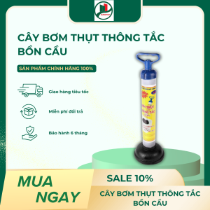 Cây bơm thụt thông tắc bồn cầu nhà vệ sinh