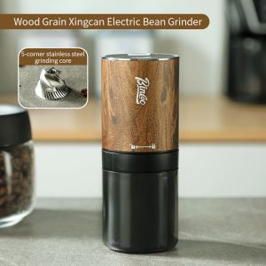 BINCOO Electric Coffee Grinder Steel Burrs Mini Household Portable Grain Grinding Coffee Appliance