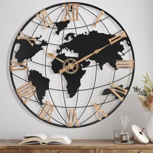 Wall Clock Home Decor Easy to Read Versatile Reliable Round Quiet Movement Analog Clock for Bar Kitchen Hotel Office Bathroom