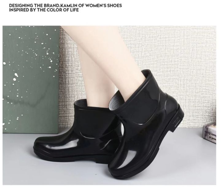 SH Rain boots for women and men fashion rainy season non-slip rain