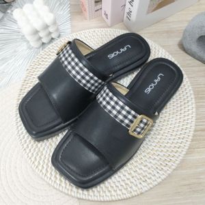 LANOES - Sandal Platform Wanita Sandal Slop gesper pita