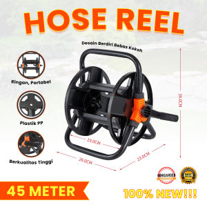 GULUNGAN SELANG PORTABLE hose reel 45 meter tempat roll selang