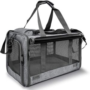 Cat Carrier Bag Pet Travel Carrier untuk bawa kucing travel murah Foldable Dog Carrier Korean Style Airline Approved for Small Dogs Cats 宠物外出包 猫包 狗包