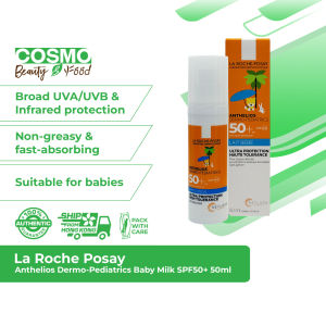 La Roche-Posay [Exp.08/2027] Anthelios Dermo-Pediatrics Baby Milk SPF50+ 50ml   | Bảo vệ UVA/UVB và hồng ngoại   | Không nhờn và thấm nhanh   | Phù hợp cho trẻ em