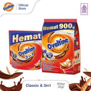 Paket Bundle Ovaltine Classic 900g dan Ovaltine 3in1 33gx18s