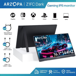 ARZOPA Z1FC- 16.1 144Hz Portable Gaming Monitor 106% sRGB 1080P FHD Kickstand Portable Monitor with HDR Ultra Slim Eye Care External Second Screen for Laptop PC PS5 Mac Xbox