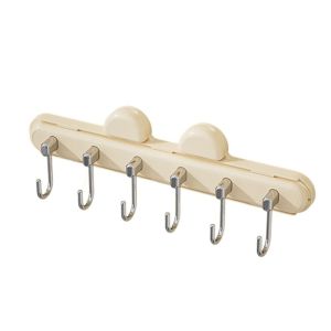 XGA38 Wall-mounted Suction Cup Stretch Hook Punch-free Stretchable Expansion Gap Hook Multifunctional Space Saving Sticky Hook Kitchen