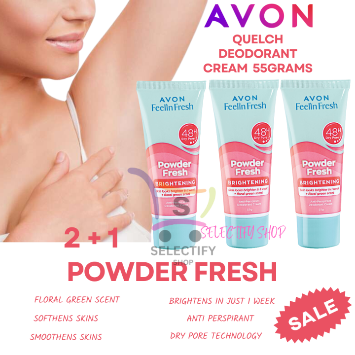 AVON FEELIN FRESH QUELCH POWDERFRESH WHITENING ANTIPERSPIRANT DEO