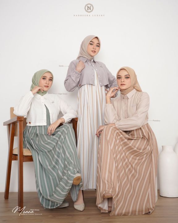 MOANA MIDI DRESS BY NADHEERA LUXURY | Lazada Indonesia