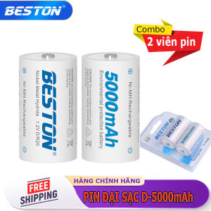 [Vỉ 2 viên] Pin đại sạc BESTON 5000mAh 1.2V/Pin Đại BESTON dung lượng cao thân thiện môi trường chống rò rỉ an toàn