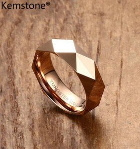 Kemstone Vòng Wolfram thép 6mm thời trang cho trang sức nam