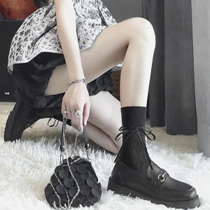 [ส่งเร็วพิเศษ!] ถุงน่องยาวถึงเข่า ผ้าฝ้าย สีขาว สไตล์ ยี่ปูน โลลิต้า สําหรับผู้หญิง ถูงเท้าผู้หญิงทันสมัย