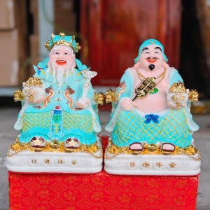 [10inch] Tượng Thần Tài Thổ Địa đá Việt Nam cao 25cm (Mẫu lưới)