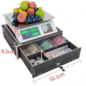 Desktop coin storage box money paper coins cash cashier drawer coin box