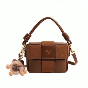 กระเป๋าสะพายข้าง บุคลิกภาพและสไตล์น่ารัก ตกแต่ง กระเป๋าเป้ขนาดเล็ก ไหล่ข้างหนึ่ง ใช้งานได้จริง