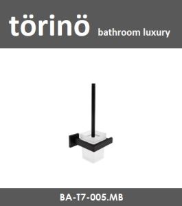 torino Bathroom Accessories Toilet Brush Holder T7 Series Matte Black Berus Jamban