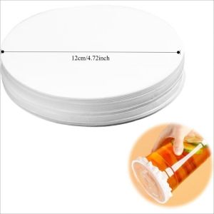 กระดาษกันรั่วสำหรับถ้วยชานม ขนาด 12 ซม. จำนวน 500 ชิ้น ฝาปิดถ้วยกระดาษทรงกลม แผ่นรองปิดผนึกถ้วยแบบพิเศษ วัสดุเกรดอาหาร กันน้ำและกันรั่ว