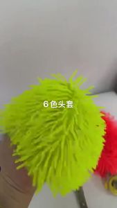 TPR Spiky Head Hat Fun Sensory Sea Urchin Hat Vibrant Colored Headpiece for Parties Cosplay Wacky Shaky Hat with Spiky