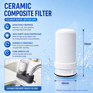 NEW Faucet Water Filter Ceramic Water Purifier 7 Stage Filtration Tap Water Filter Dual Mode Washable Ceramic Composite Filter Cartridge Universal Faucet Filter Kitchen Bathroom Water Cleaner High Flow Pressure Boost Chlorine Rust Sediment Removal