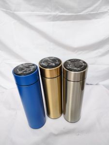 กระติกน้ำสุญญากาศสแตนเลส304 กระบอกน้ำบอกอุณหภูมิ 500ml