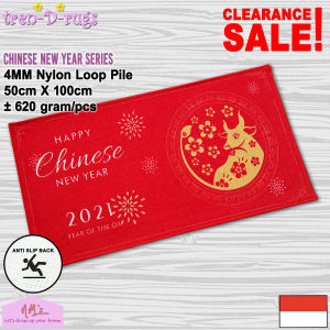 Tren-D-Rugs - Karpet Keset kaki imlek chinese new year 2021 natal christmas alas pintu masuk dapur panjang lorong kitchen mat anti slip murah 50 x 100 cm - Nms