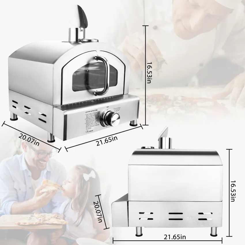 Portable Gas Pizza Oven Outdoor Propane Pizza Oven 12 Inch Pizza