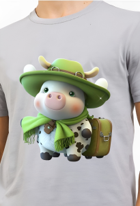 Kaos Pria 3 Dimensi Motif Animasi Piggy Pig Tshirt Oblong Katun 24s H0126 By Hans & co