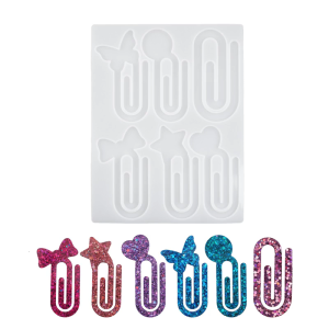 Mặt dây chuyền Khuôn Silicon Bông tai khuôn mẫu Kẹp Giấy Hình dạng làm khuôn mẫu Móc chìa khóa Silicone khuôn mẫu cho crafting người yêu