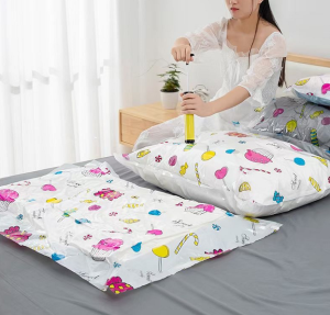 3 Pcs Vacuum Bags Reusable Compression Bag Storage Vacuum Bag 60X80CM Candy Pattern