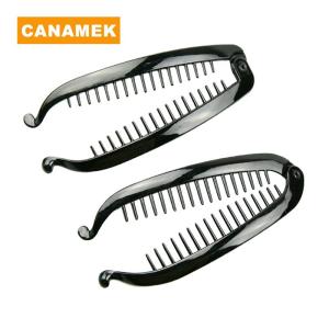 【CANAMEK】 Fashion Fish Shape Hair Claw Solid Color Simple Banana Hair Clips For Women Girls Wave Combs Hairpin Braide Clamp Clips