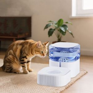OUTOPEN Non-slip Automatic Pet Feeder Detachable Plastic Cat Water Dispenser Practical Drinking Fountain Cat Food Bowl For Dogs Puppy Cats