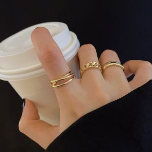 3 Piece Korean Adjustable Women Rings Cincin Set ins