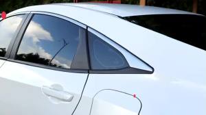 JK 2pcs front Louver Cover for HONDA civic 2006 2007 2008 2009 2010 2011 FD Front triangle Window Carbon fiber Shades caps