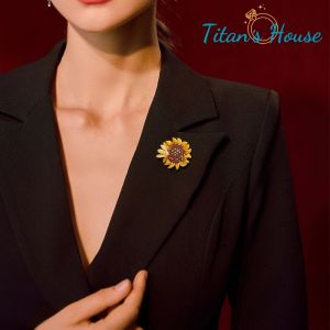 Trâm cài áo cao cấp hoa hướng dương- Titans House - TC021T