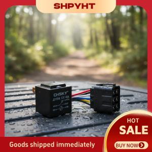 SHPYHT 12V 24V 5pin ô tô Relay 40A với khai thác bảo vệ ổ cắm Rơle xe cho hệ thống điều hòa không khí