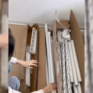 JIJI.SG Flurin Floor To Ceiling Adjustable Clothes Hanging Rack SG