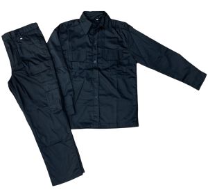 Quần áo vệ sĩ dài tay màu đen vải kaki 65/35 thấm hút mồ hôi- Hình thật