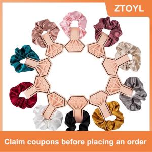 【ZTOYL】 1Pcs Bridesmaid Gift Hair Scrunchies Team Bride To Be Haircircle Bridal Wedding Souvenir Bachelorette Party Bridal Shower Wedding Gift Souvenir For Guests