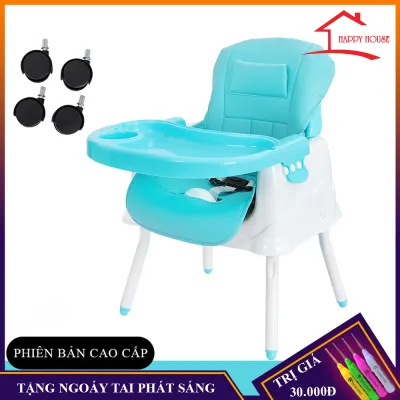 Ghế ăn dặm cho bé 3 chế độ tiện lợi - gấp gọn đệm cao cấp kèm bánh xe chân sắt thiết kế thông minh an toàn cho trẻ bảo hành 12 tháng lỗi đổi mới trong 7 ngày đầu nhận hàng