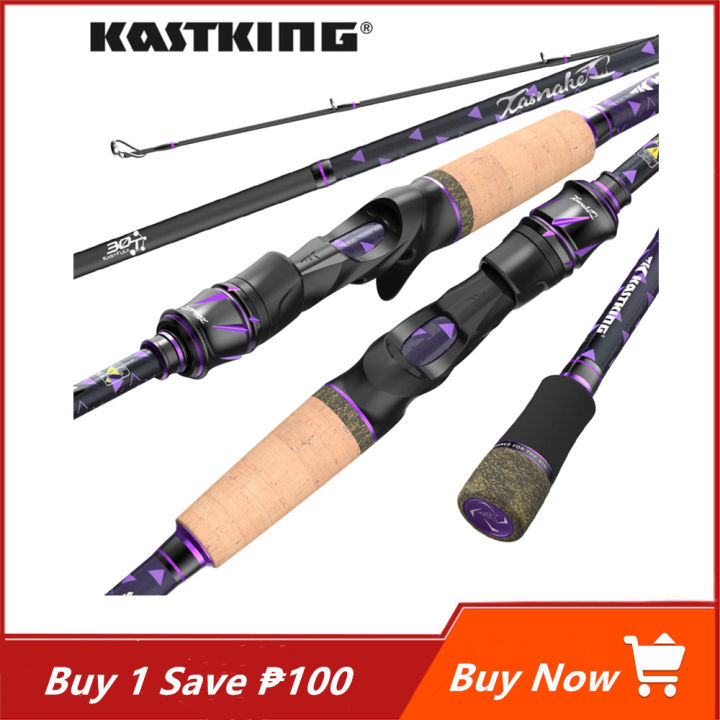 KastKing Kasnake Fishing Rod 1.80m 1.88m 1.98m Carbon Spinning Baitcasting Lure  Rod 2 Sections Rod