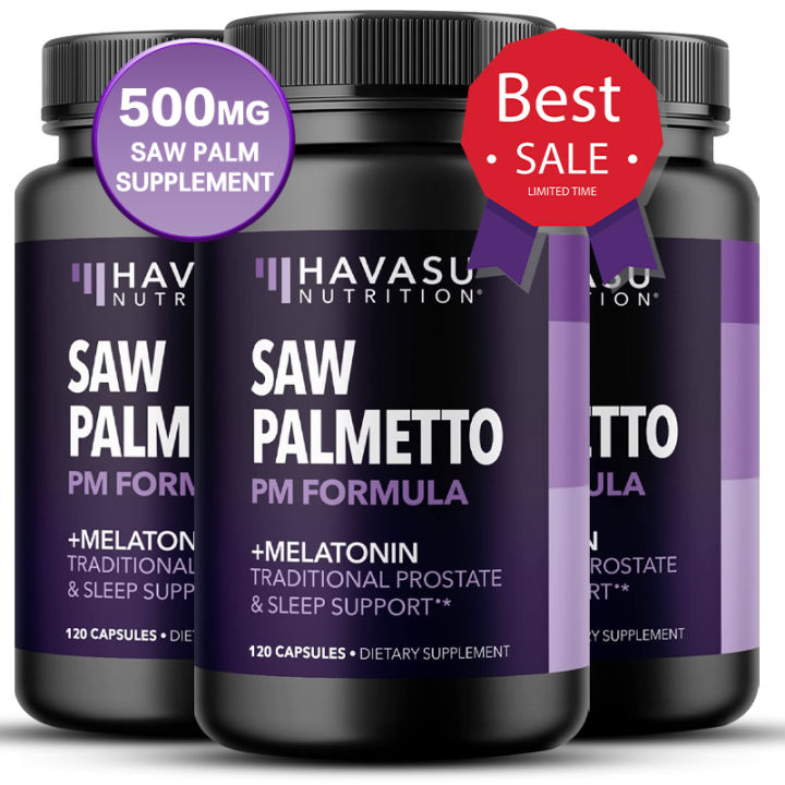 Saw Palmetto PM Capsules Supports Prostate and Urinary Health Helps