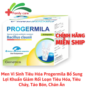 Men Vi Sinh Tiêu Hóa Progermila Bổ Sung Lợi Khuẩn Giảm Rối Loạn Tiêu Hóa Tiêu Chảy Táo Bón Chán Ăn