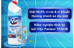 Bộ 2 gel tẩy toilet Vim chanh sả 870ml + KM