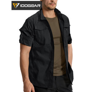 IDOGEAR Tactical Long Sleeve Shirt IS4 Washed Workwear Men Casual Business Commute Breathable EDC Daily Duty Tops 3120